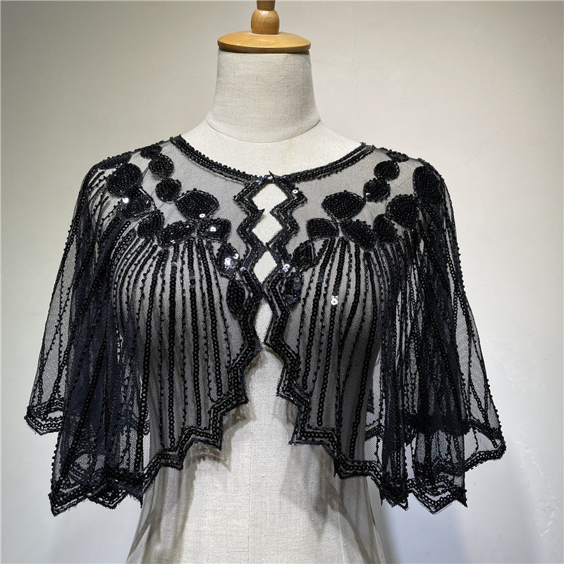 Shawl Outer Match Short And Thin Sequined Dress