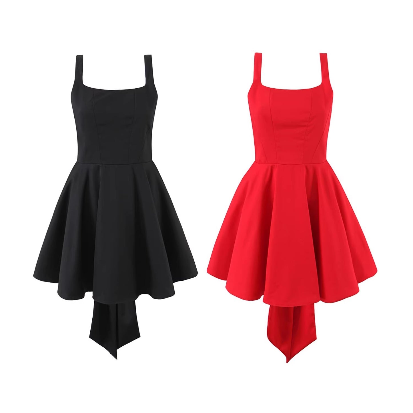 Casual Slim Fit Butterfly Bow Design Backless Dress