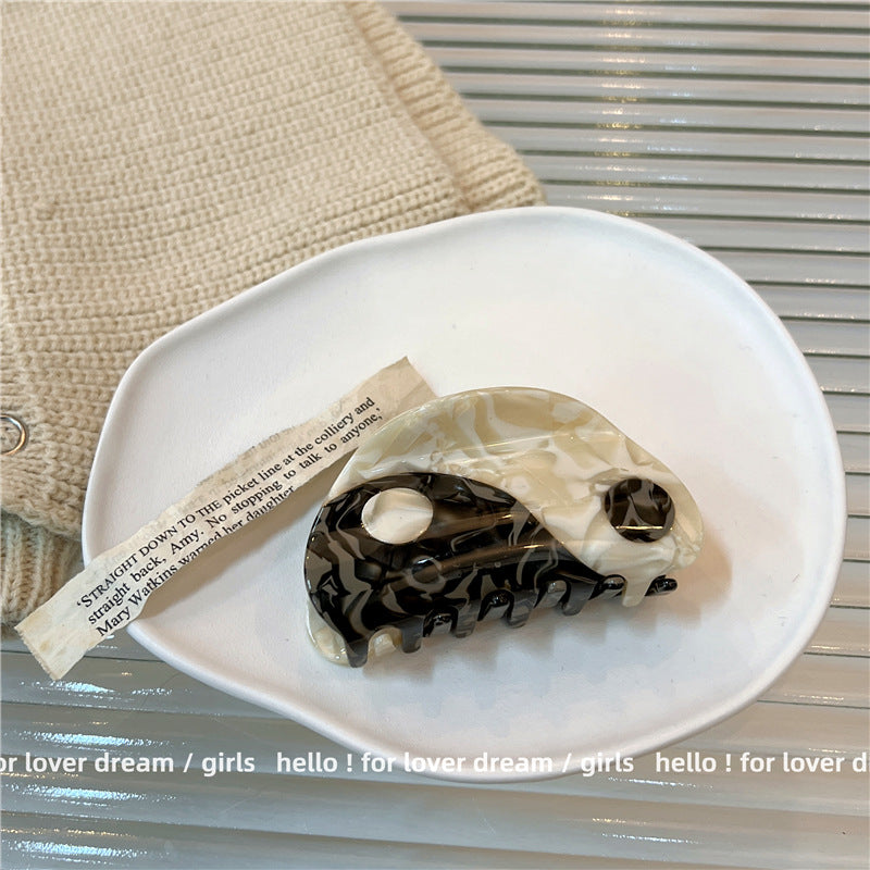 Splicing Acetate Plate Hairpin Korean Style Semi-circle Grab Clip For The Back Of The Head