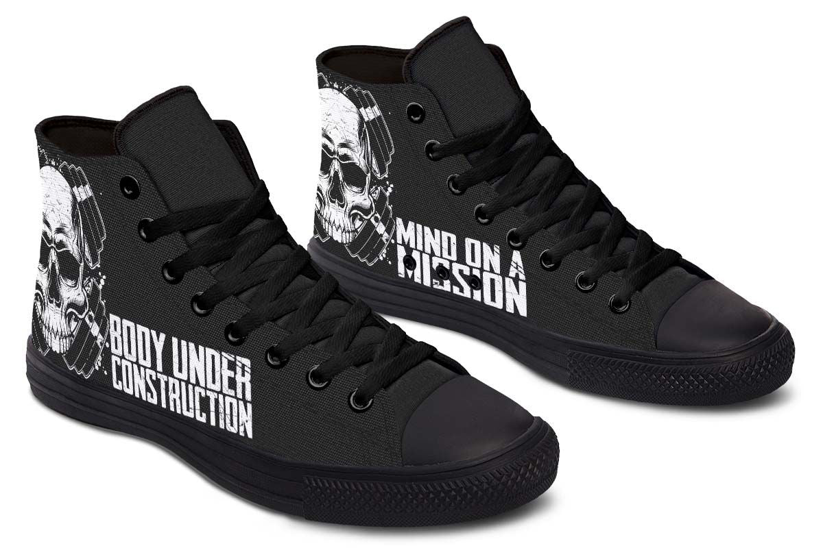Men's And Women's Fashion Color Printing High-top Canvas Shoes