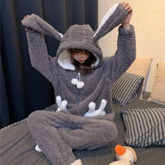 Cute Ears Long-sleeved One-piece Loungewear