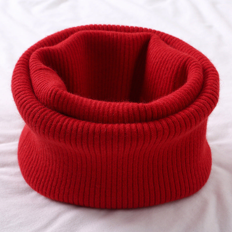 Wool Neck Warmer Knitted Scarf