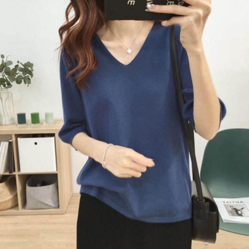 Loose Mori Girl Idle Style Drape Super Fairy Ice Silk Sweater