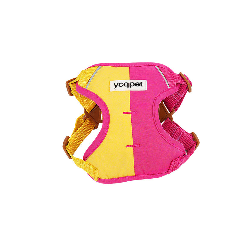 Cute Color Matching Dog Hand Holding Rope Reflective Chest Strap