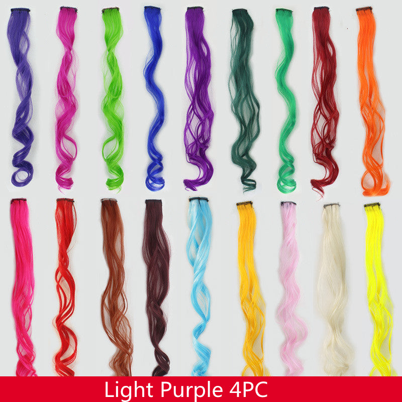 Hanging Ear Dyeing Piece, Wig Piece, Scheming Gradient Highlighting Wig, Color Hanging Ear Perm, One Piece Seamless Hair Extension