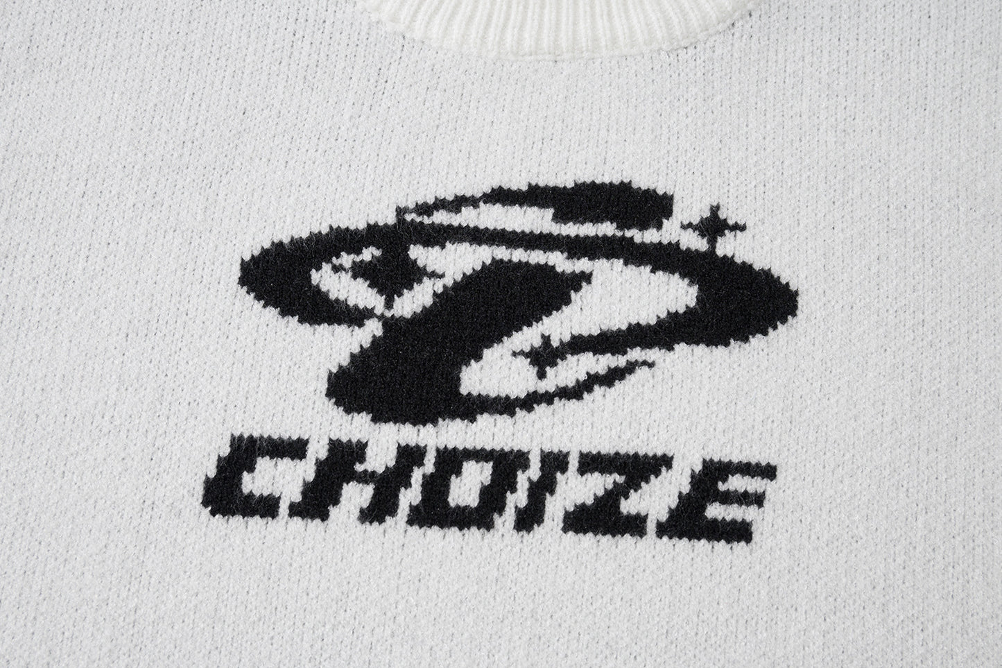 Autumn And Winter New Real Shot Maychao Jacquard Color Block Crew Neck Pullover Sweater