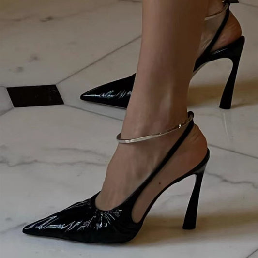 Women's Fashionable Airy Toe Ring Pointed Toe High Heels