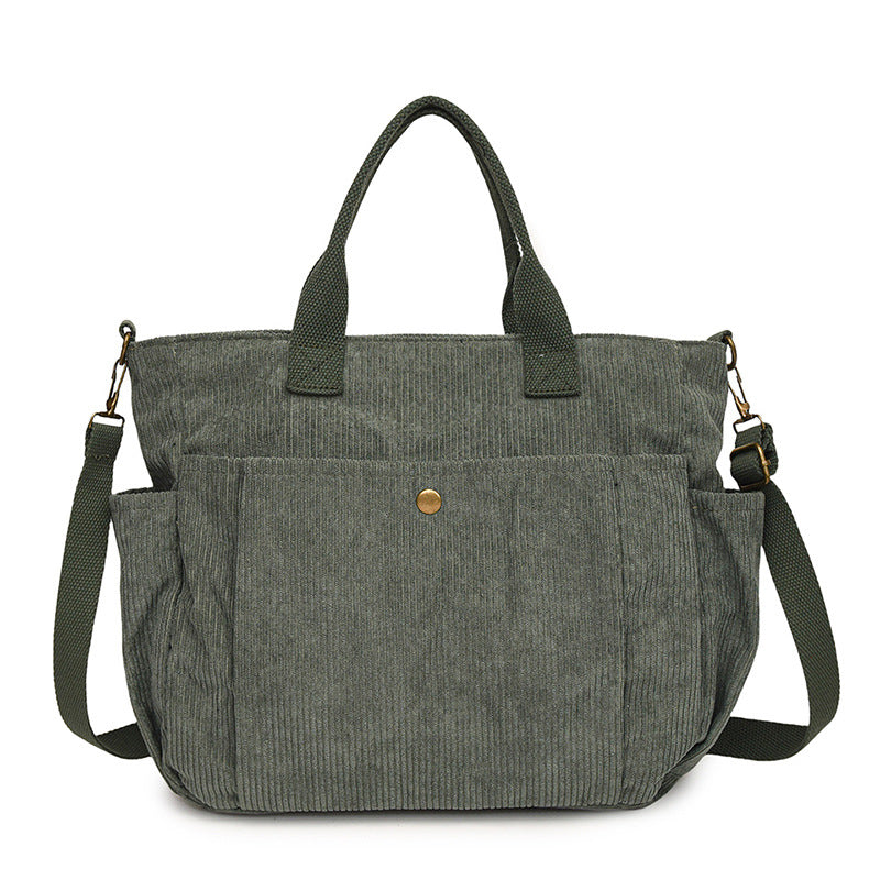 Simple Canvas Large Capacity Crossbody Shoulder Bag