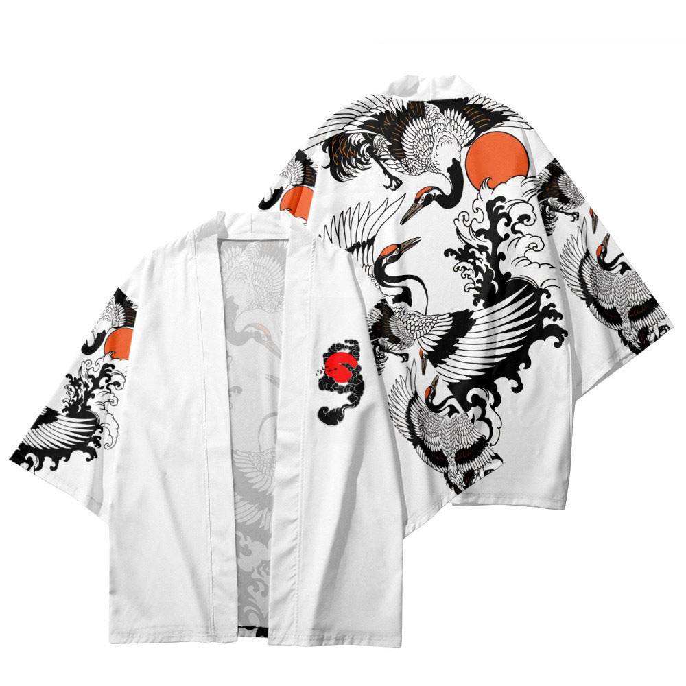 Cloak Kimono And Daoist Robe Cardigan With Three Quarter Length Sleeves