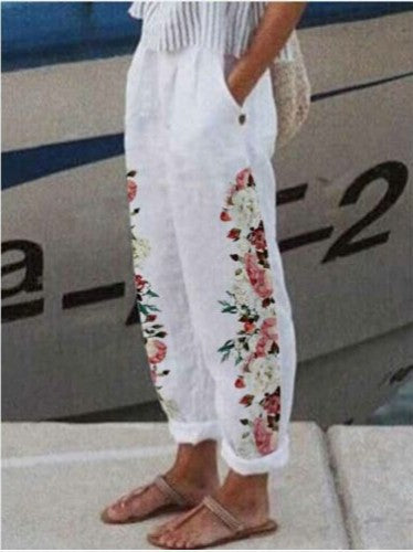 No Belt Loose Wide-leg Pants