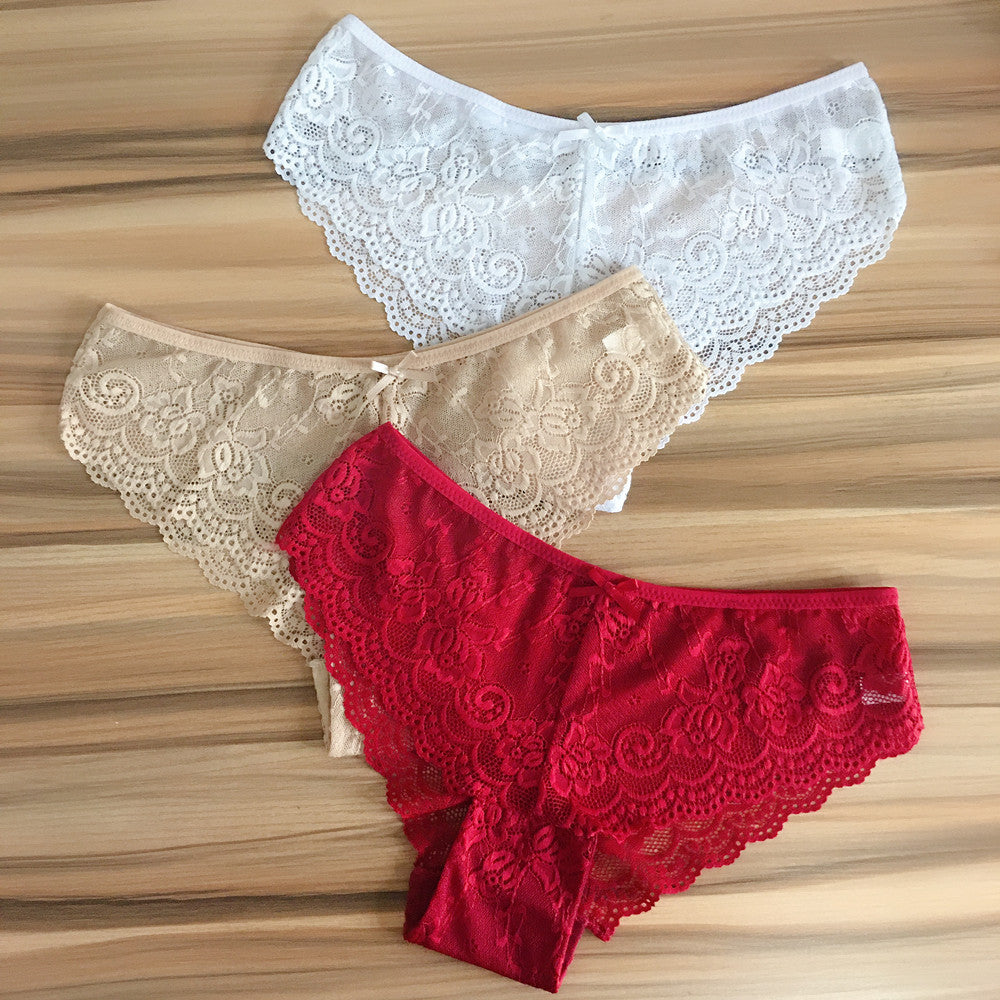 Lace Women's Briefs European And American Large Size Shorts