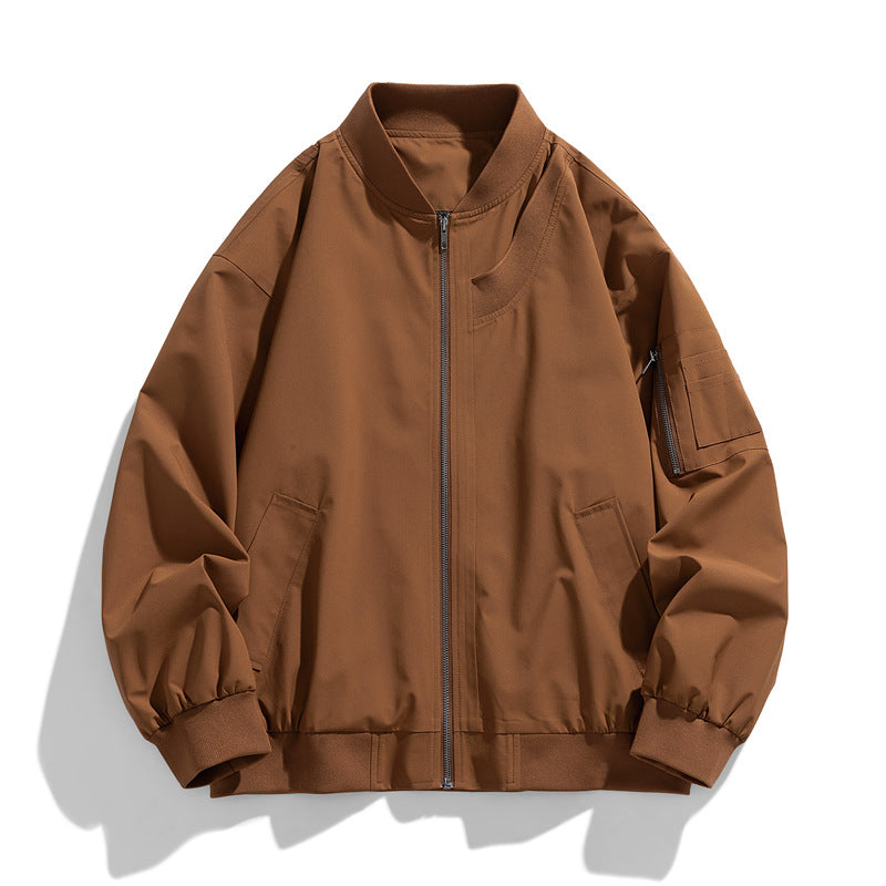 Mens American-Style Retro Workwear Flight Jacket