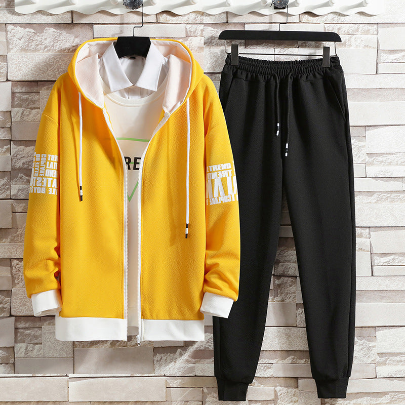 Sweater Suit Men's Korean Version Trend Loose Casual