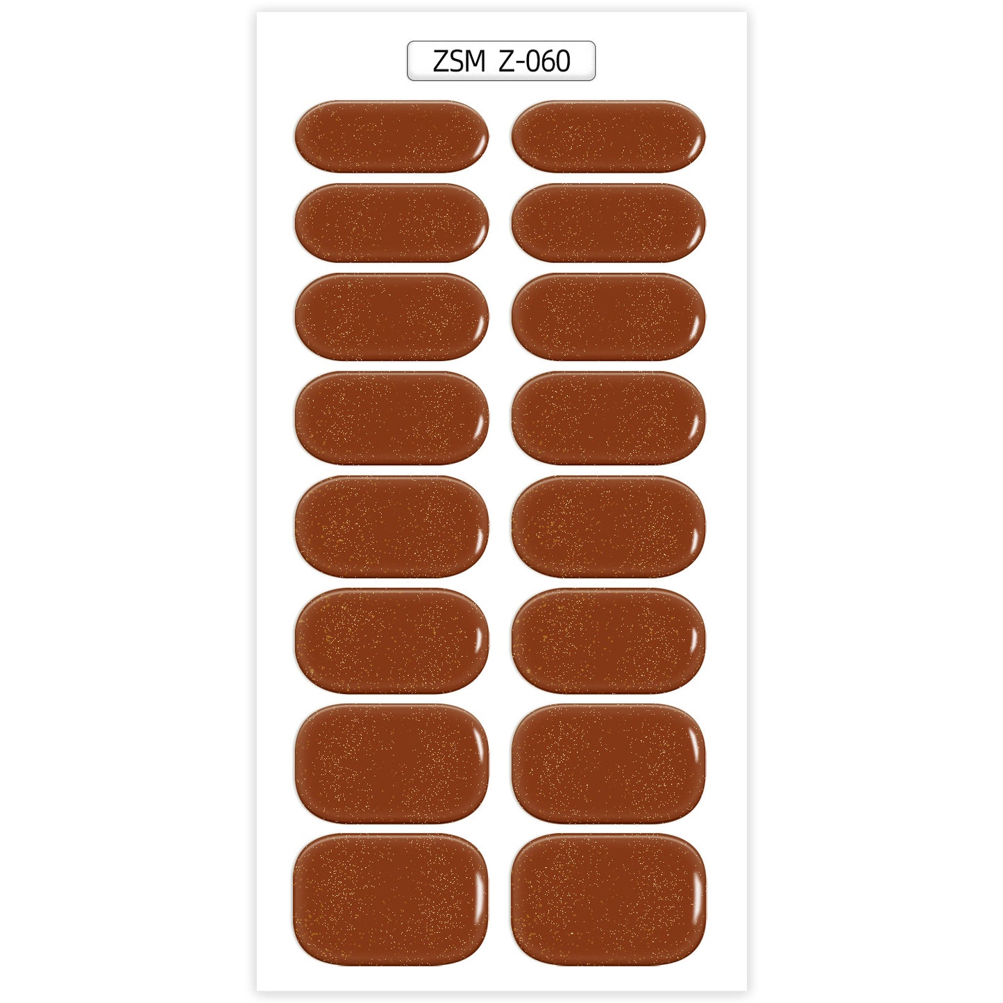 Solid Color Glitter Gel Nail Sticker