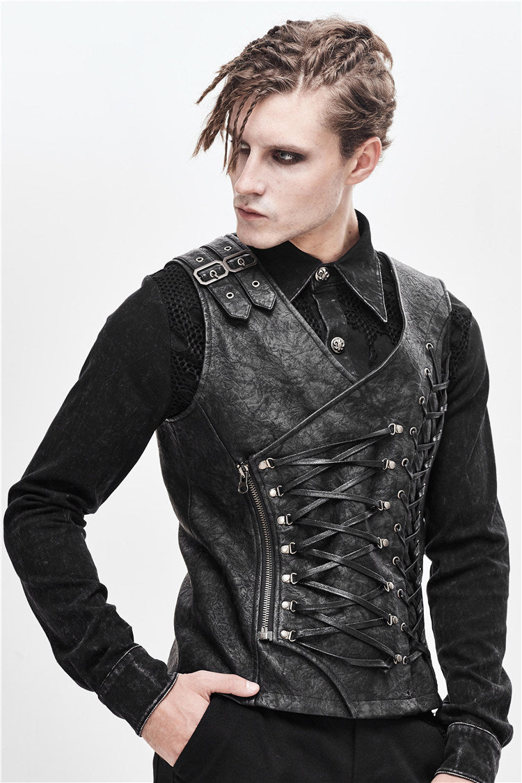Mens Misty Floral Tie-Back VestChesnut