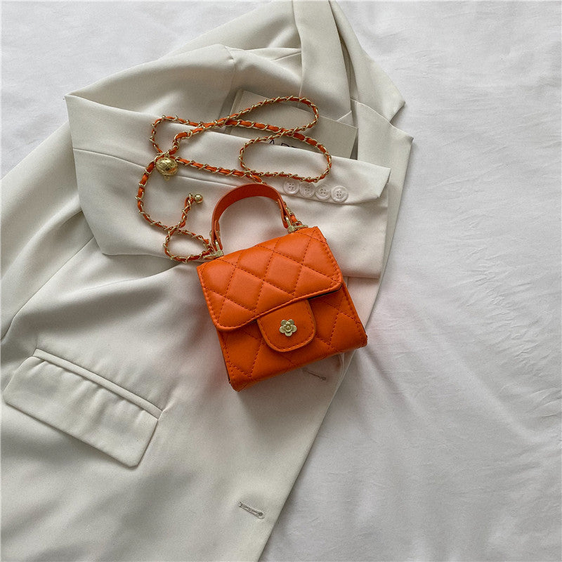 Portable Small Square Bag Chain One Shoulder Crossbody Satchel Lipstick