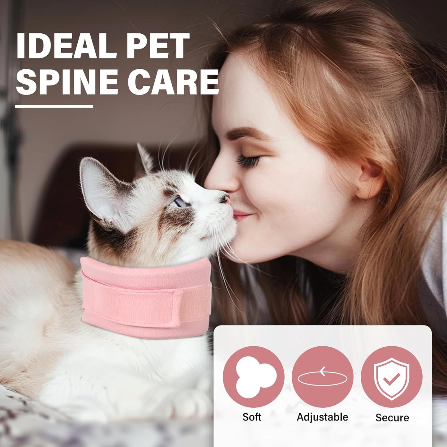 Cat Cone Collar Neck Brace Cat Dog After Surgery Recover Collar Soft Cat Cone Collar Provide Powerful Support For The Neck