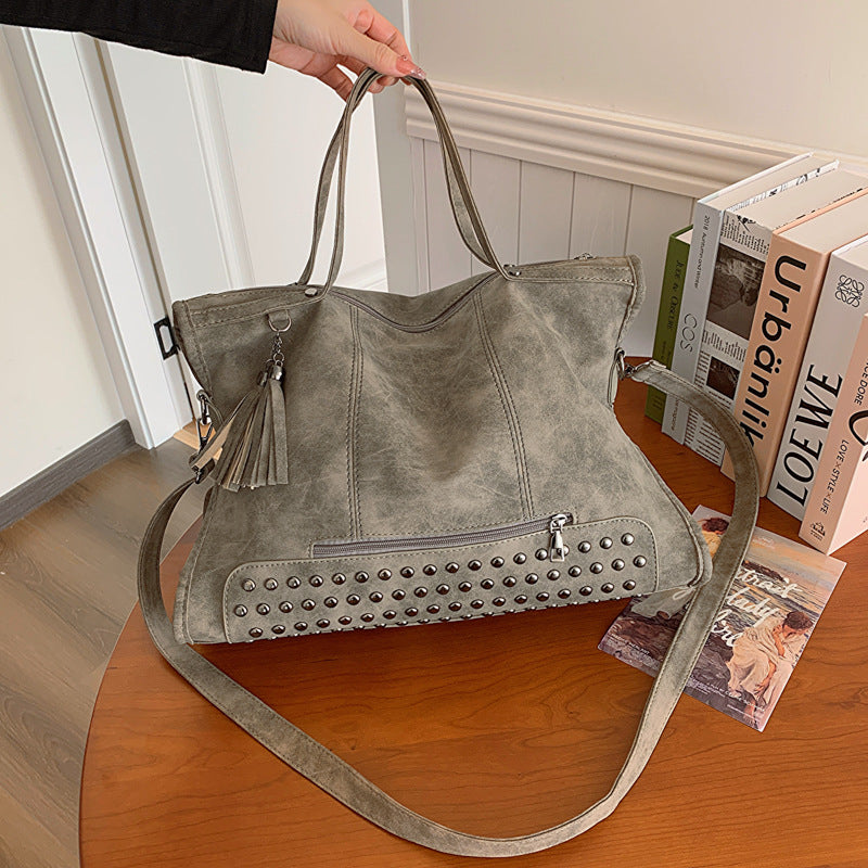 Retro Large-capacity Diagonal Bag Portable Female Big Bag