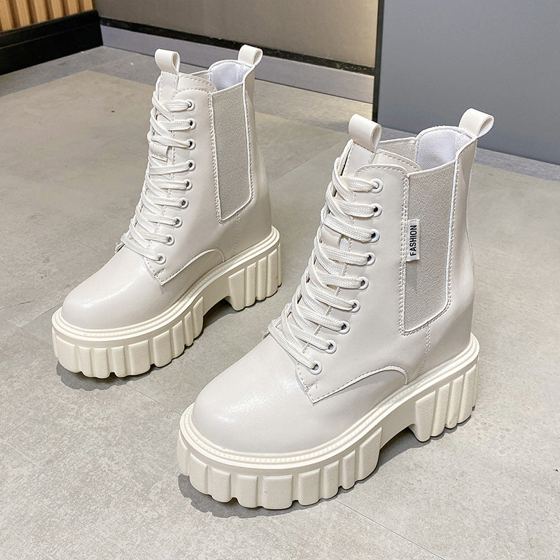 Platform Martin Lace Up Biker Boots