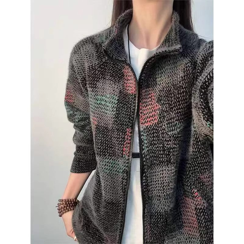 Mens Trendy Brand High-End Casual Knitted Cardigan Coat