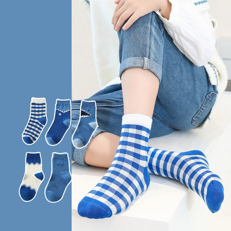 Children's Socks Combed Cotton Students Boneless Middle Tube