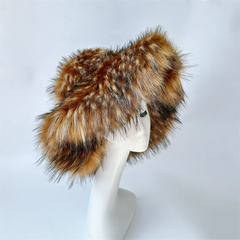 Warm Environmental Protection Fur Raccoon Fur Thickened Autumn And Winter Personalized Punk Hat