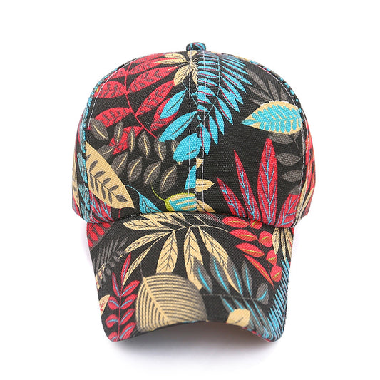 Ladies Maple Leaf Pattern All-match Baseball Fashion Outdoor Trendy Hat