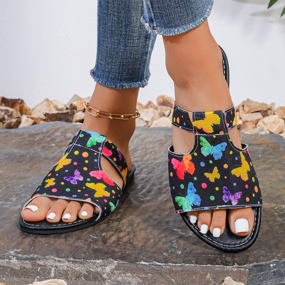 Women's Breathable Multicolor Printing Sandals