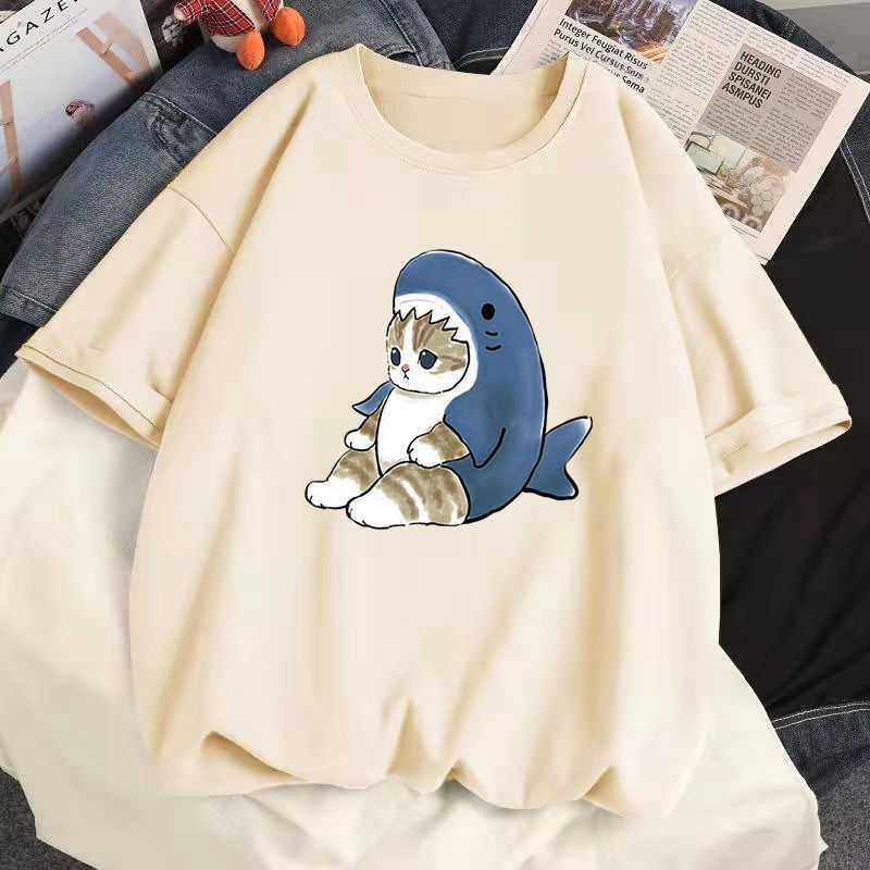Fashion Women Print Loose Short Sleeves