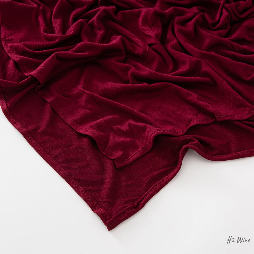 Malaysia Pure Color Modal Curling Mercerized Cotton Scarf