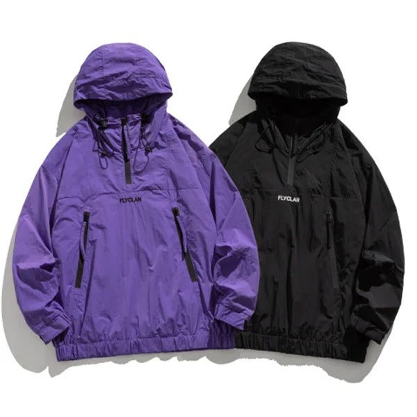 Amerikansk retro halfzip-jakke