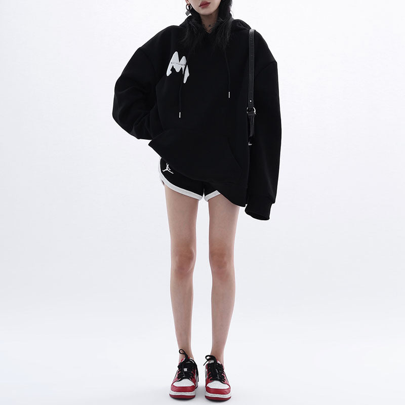 Women's Design M Foam Letters Hoodie