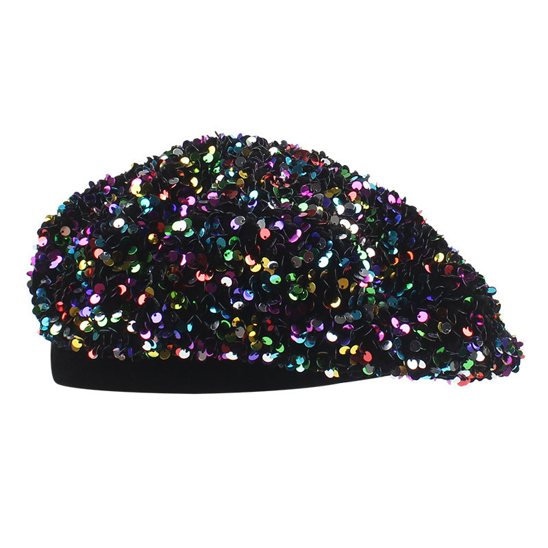 Versatile Fashion Couple Personality Casual Sequin Beret