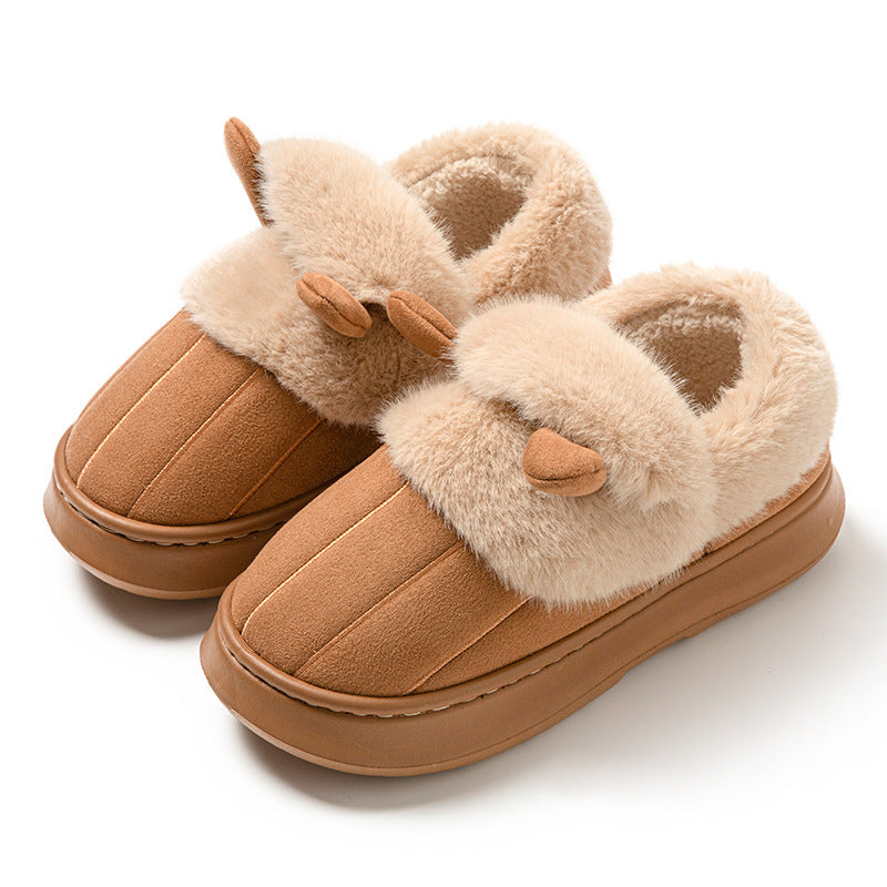 Women's Cotton Slippers Indoor Non-slip Warm Cotton Shoes