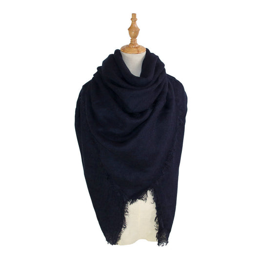 Faux Cashmere Oversized Solid Scarf