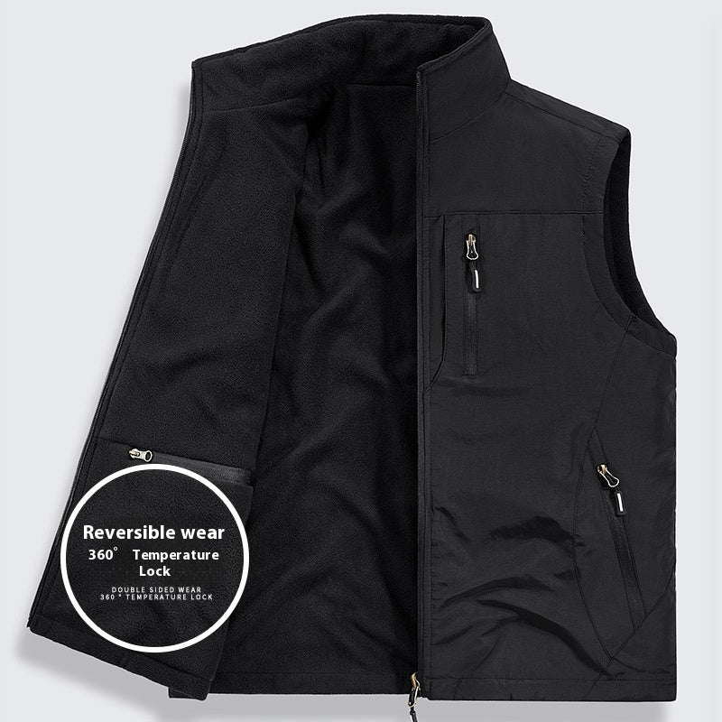 Men's Multi-pocket Outdoor Casual Stand Collar Work Vest