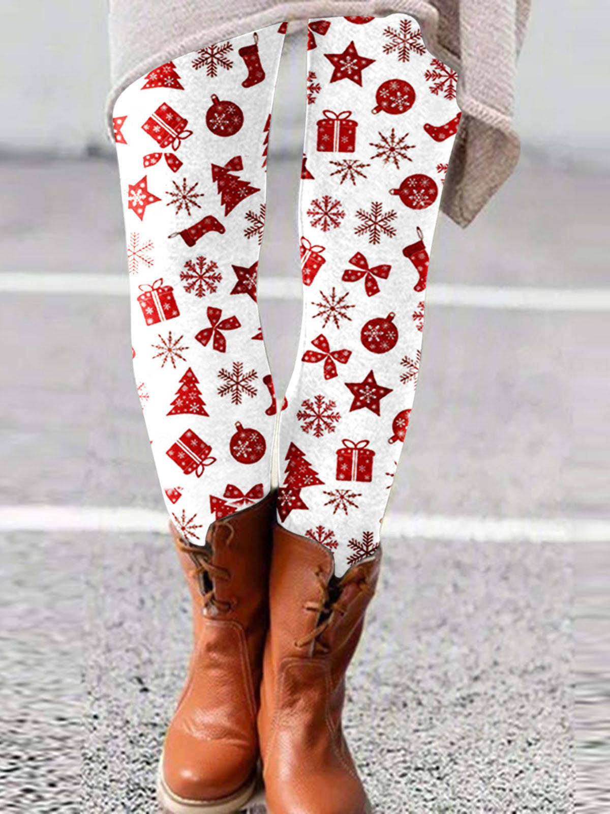 Jule-leggings til kvinder, europæisk og amerikansk, elastiske