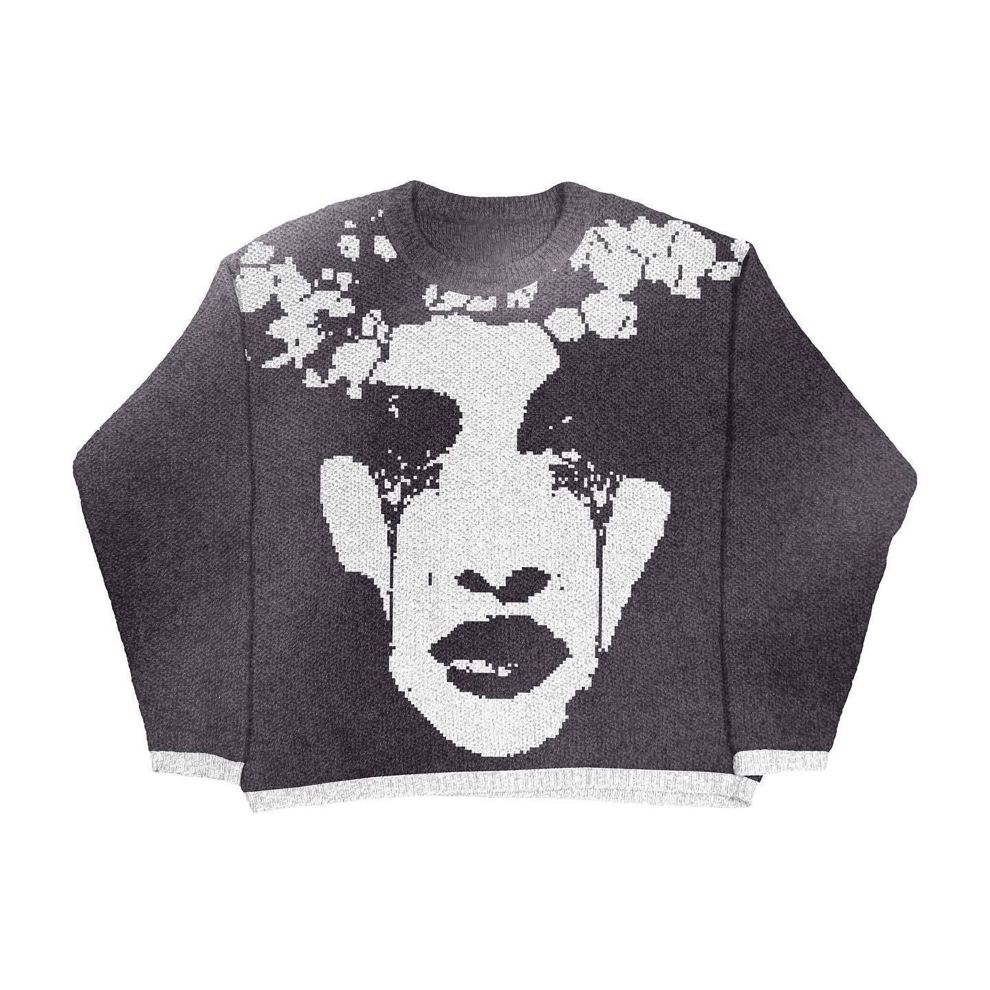 Men's Casual Round Neck Loose Pullover Sweater