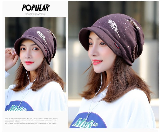 Peaked Warm Fashion Cap Multi-functional Outdoor Cold-proof Hat