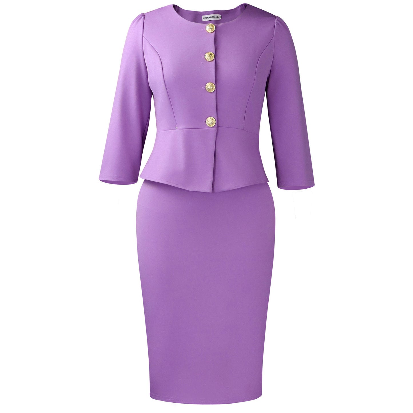 New Stylish And Elegant Round-neck Ruffle-set Suit
