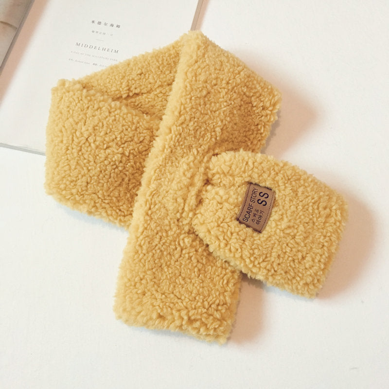 Faux Lamb Wool Warm Student Scarf