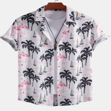 Summer Men's Shirt Top Suit Hawaii Beach