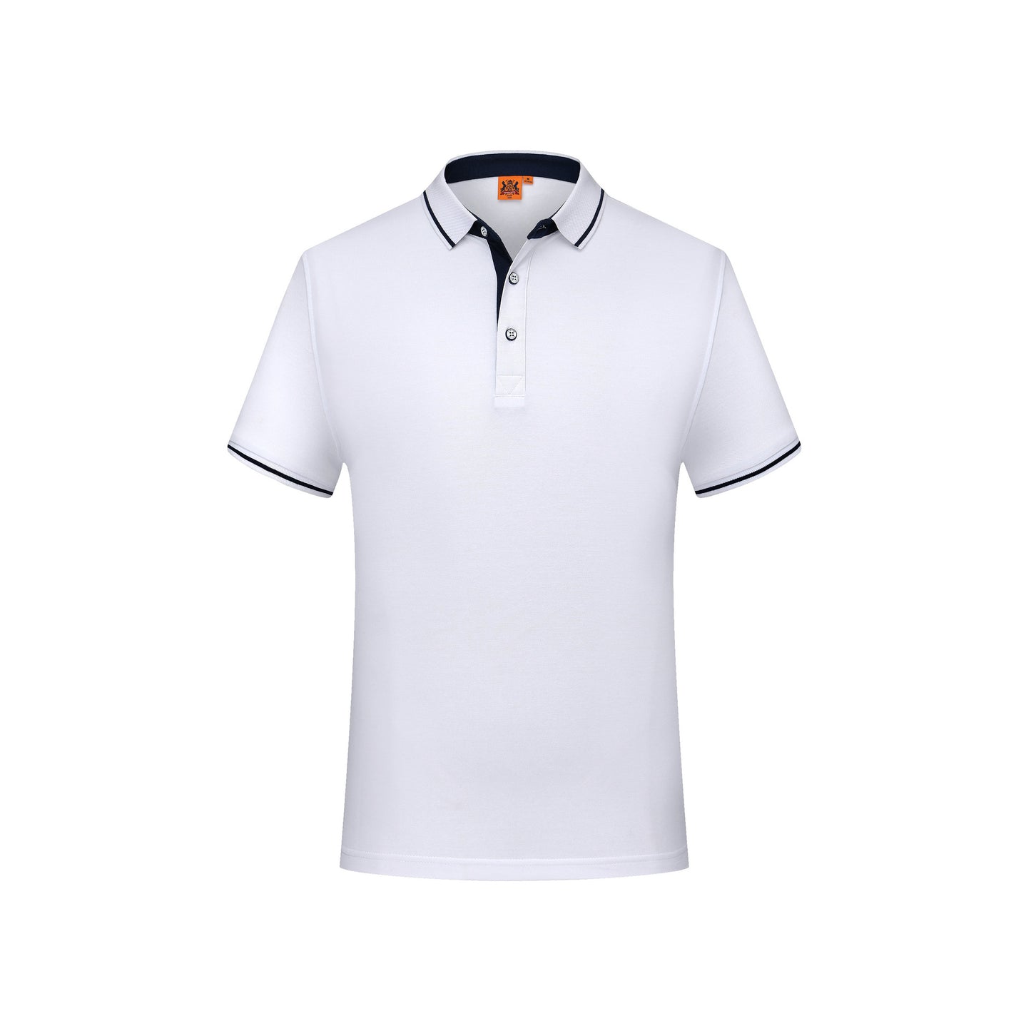 Lapel Embroidery Cotton Short-sleeved T-shirt
