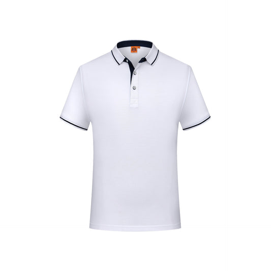 Lapel Embroidery Cotton Short-sleeved T-shirt