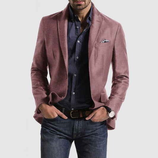 Spring Top Casual Printed Double Button Suit