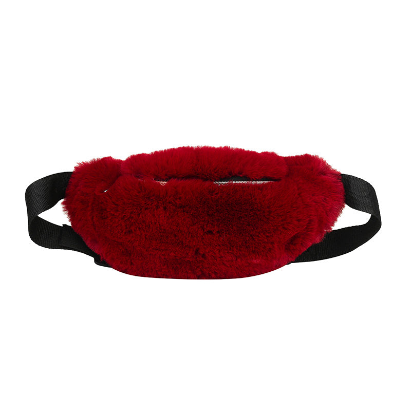 One-shoulder Messenger Bag Fluffy Chest