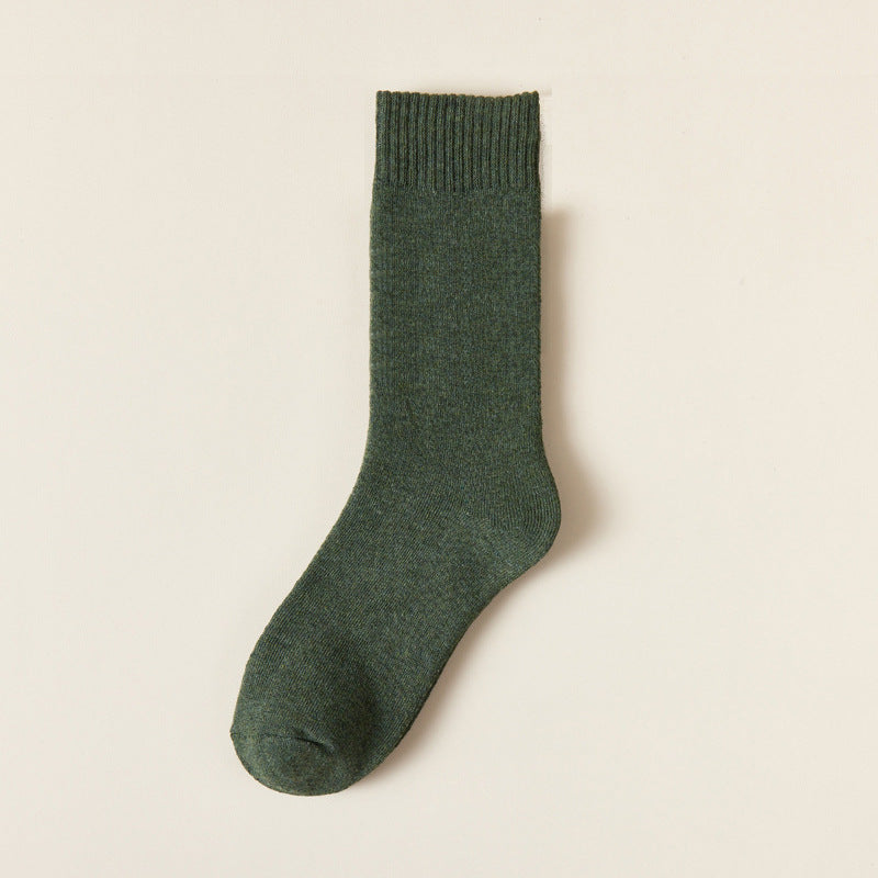 Autumn And Winter Thickening Men's Socks Terry Middle Tube Napping Winter Warm