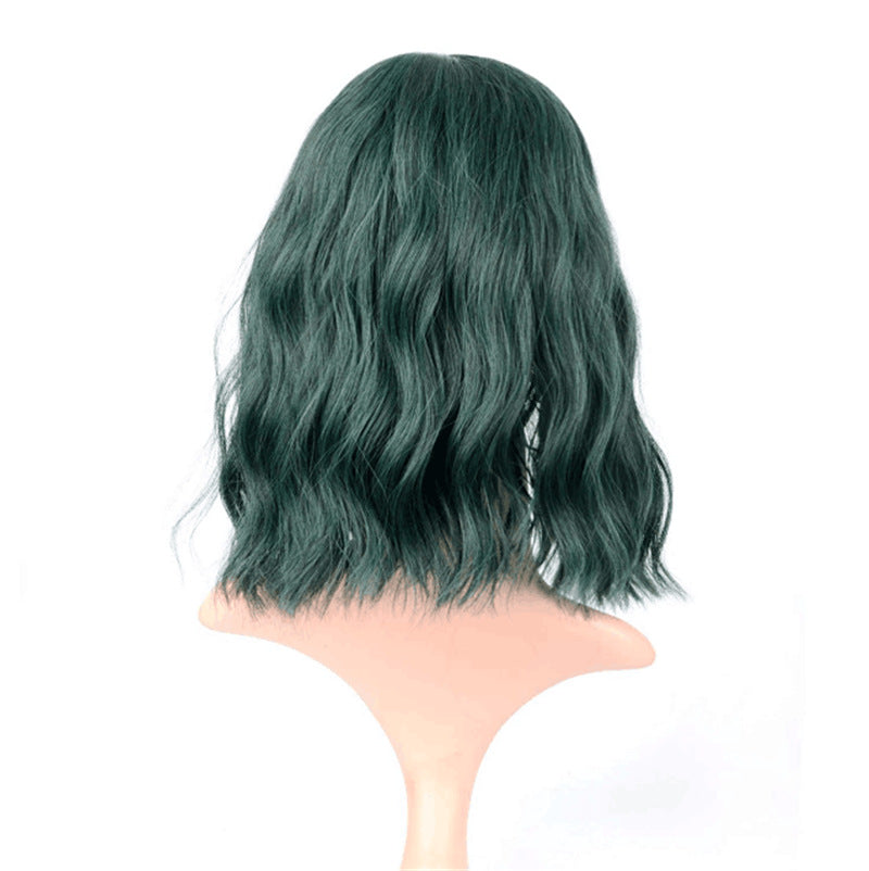 Women's Small Wave Micro-volume Mid-length Wig And Headgear
