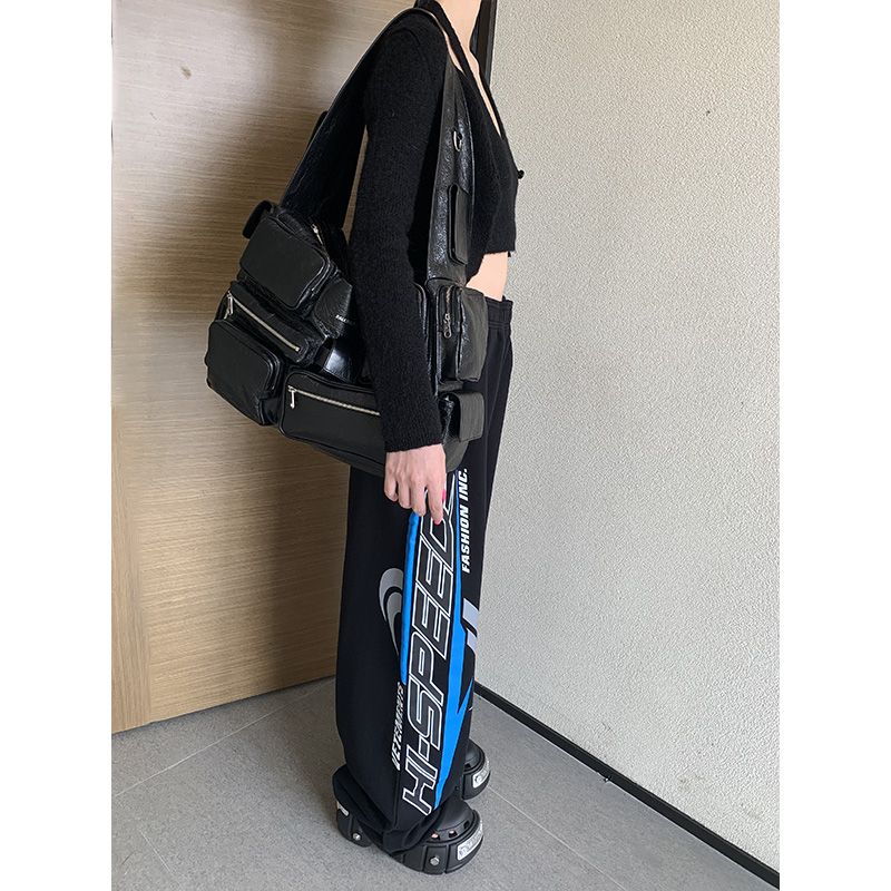 Casual Loose Fitting Wide Leg Sports Pants