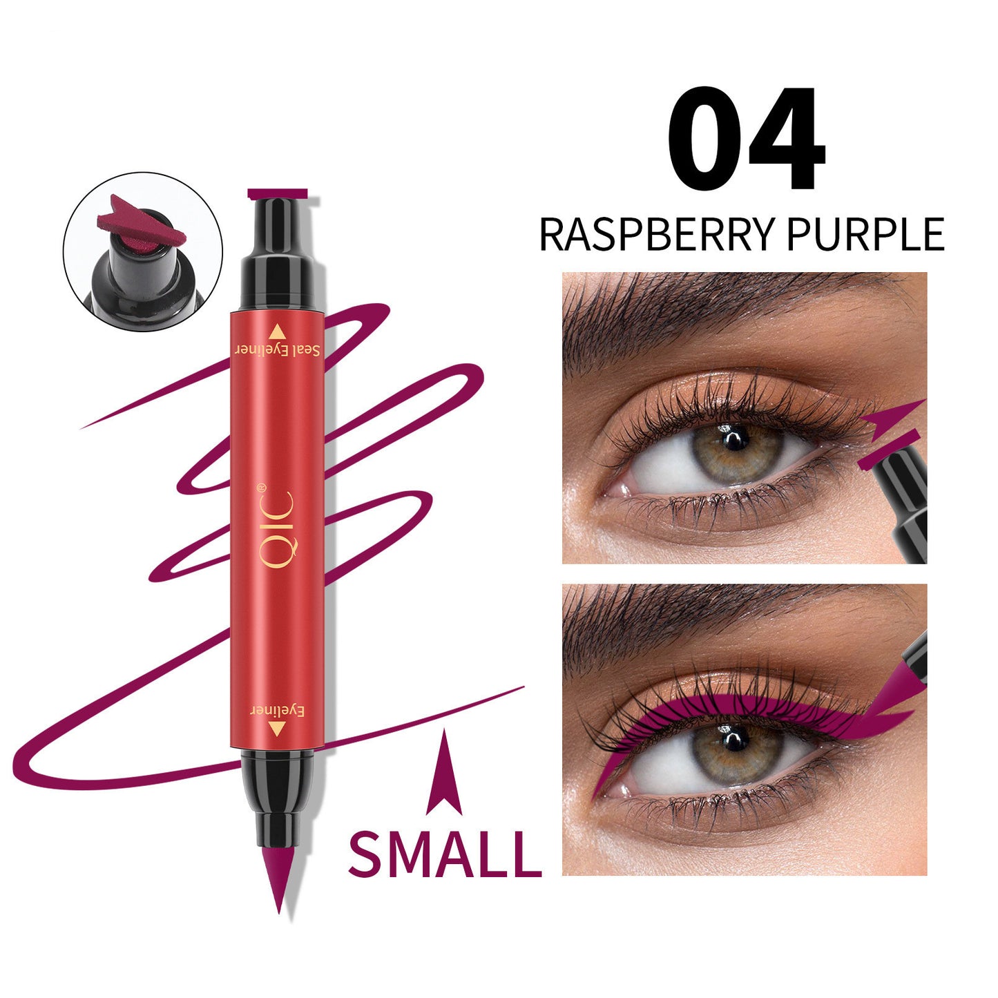 Color Double-headed Seal Eyeliner Waterproof And Sweat-proof